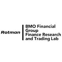 Rotman Financial Lab logo, the black words Rotman BMO Financial Group Finance Research and Trading Lab on a white background.