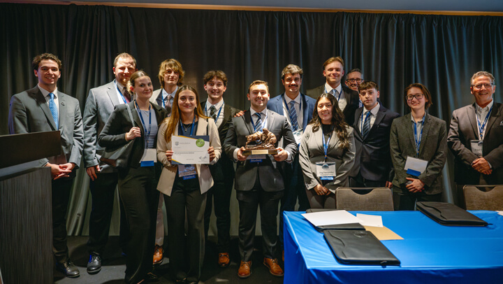 Awardees in the Undergraduate Core category pose on stage with their recognition during the GAME Forum Poster Competition Awards Ceremony.